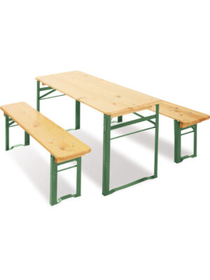 Original PINOLINO Kindergarnitur SEPP mit zwei Bänken und klappbarem Tisc