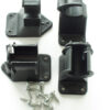 Klemmlager-Set in SCHWARZ für Klappstehtisch KT70-85. Montageteile unter der Tischplatte inkl. Schrauben