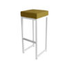 Kuba-Hocker mit Polster in Farbe LIME