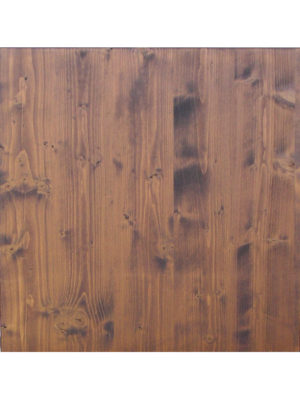 Holz-Tischplatte in 80x80 cm in Nussbaum-Farbe gebeizt