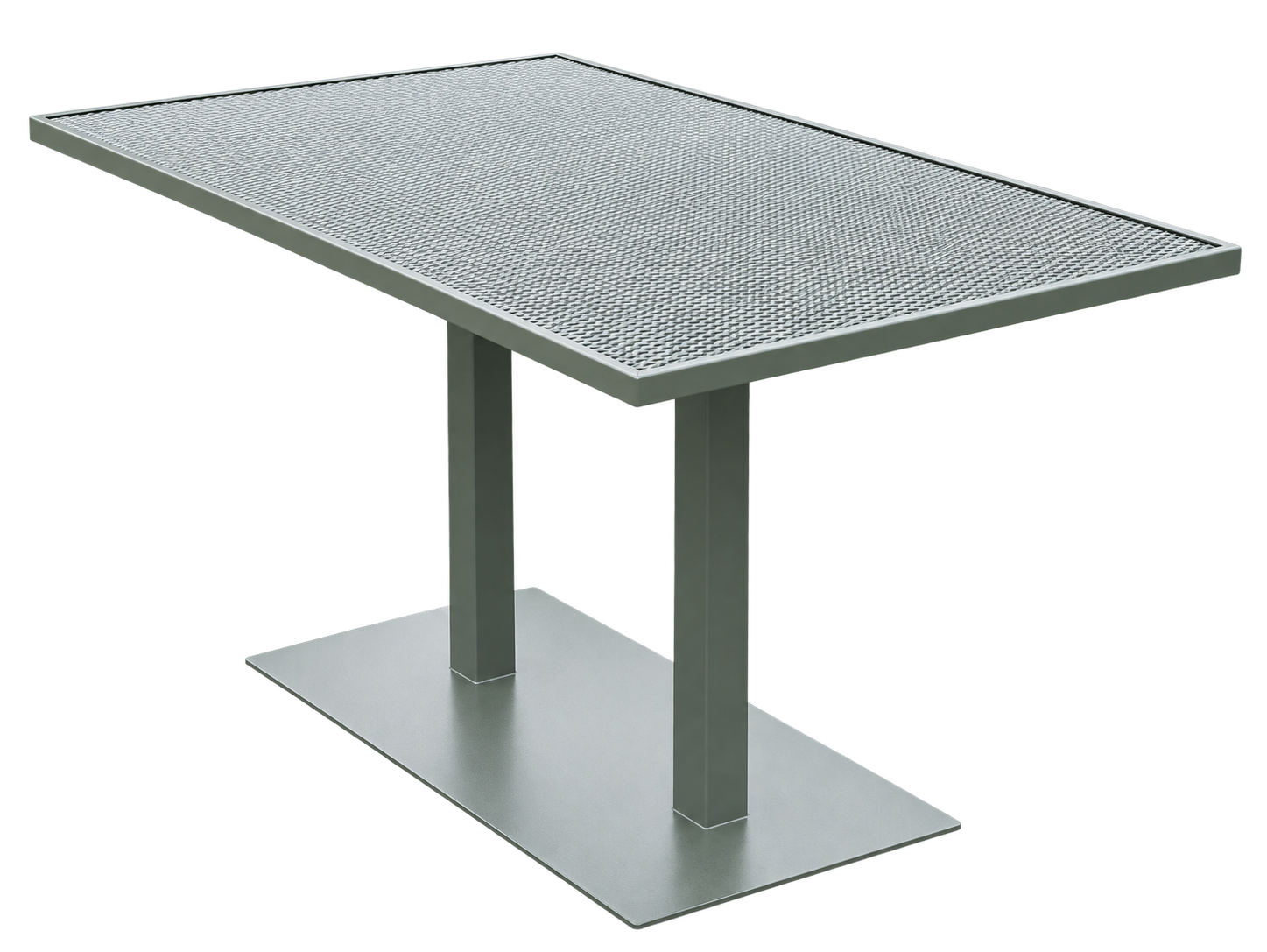 Outdoor 365 Esstisch aus pulverbeschichtetem Stahl mit wetterfester Streckmetall-Tischplatte